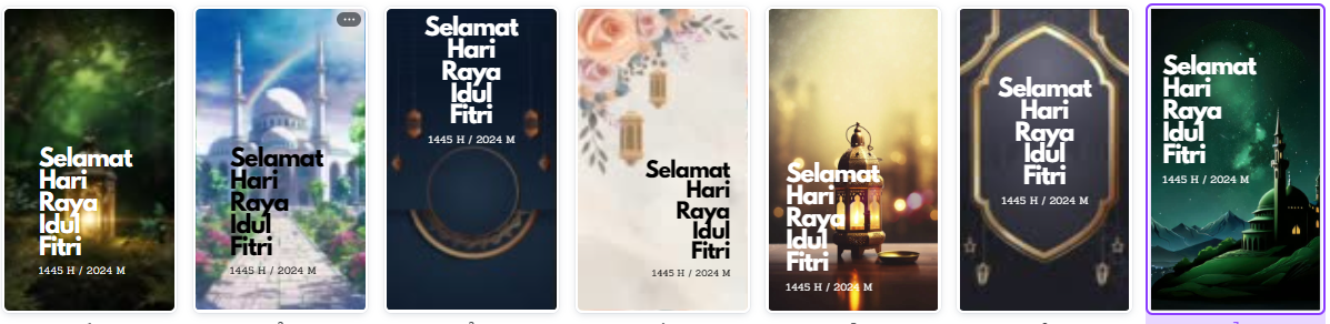 7 Inspirasi Desain Background Animasi Video TikTok Lebaran di Canva